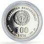 Uzbekistan 100 som Great Ancestors Scientist Avicenna Ibn Sina silver coin 1999