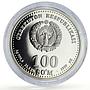 Uzbekistan 100 som Great Ancestors Scientist Al Khwarizmi proof silver coin 1999