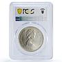 Turks and Caicos Islands 1 crown Map Matte KM-5 MS68 PCGS CuNi coin 1975