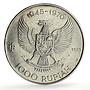 Indonesia 1000 rupiah Independence General Sudirman KM-27 proof silver coin 1970