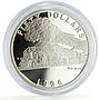 Marshall Islands 50 dollars Big Boy Trains Railways proof silver coin 1996