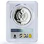 Saharawi 500 pesetas Prehistoric Camarasaurus Dinosaurs PR68 PCGS Ag coin 1994