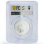 Switzerland 20 francs Red Cross 150th Anniversary MS69 PCGS silver coin 2016