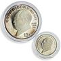 China 10 and 1 yuan Set Mao Zedong 100th Birth CCP Politics proof coins 1993