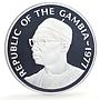 Gambia 20 and 40 dalasis Goose Aardvark Set WWF Wildlife proof silver coins 1977