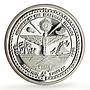 Marshall Islands 50 dollars Evening Star Trains Railways proof silver coin 1996