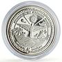 Marshall Islands 50 dollars Evening Star Trains Railways proof silver coin 1996