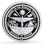 Marshall Islands 50 dollars Mallard Trains Railways proof silver coin 1996