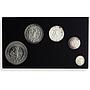 Mexico set of 5 coins Libertad Angel of Independence silver coins 1992