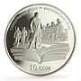 Kyrgyzstan 10 som Chingiz Aitmatov Mother Field Train proof silver coin 2009