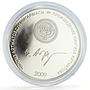 Kyrgyzstan 10 som Chingiz Aitmatov Mother Field Train proof silver coin 2009