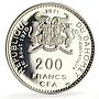 Benin Dahomey 200 francs Independence Abomey Woman KM-2.2 proof silver coin 1971