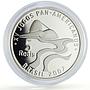 Brazil 5 reis Pan-American Games Rio de Janeiro Sports proof silver coin 2007