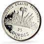 Haiti 25 gourdes Duvalier Airport Planes Aviation proof silver coin 1971