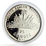 Haiti 25 gourdes Duvalier Airport Planes Aviation proof silver coin 1971