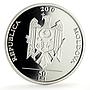 Moldova 50 lei Football Soccer Centennial Sports proof silver coin 2010