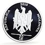 Moldova 50 lei Football Soccer Centennial Sports proof silver coin 2010