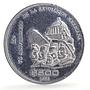 Mexico 500 pesos Revolution Nine Ninos Heroes Politics proof silver coin 1985