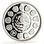 Mexico 100 pesos Two Worlds Encounter Ships Pillars proof silver coin 1991