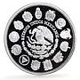 Mexico 100 pesos Two Worlds Encounter Ships Pillars proof silver coin 1991