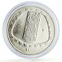 Mexico 5 pesos Jaguar Carving Art Precolombina Toltec silver coin 1998