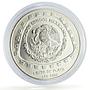 Mexico 5 pesos Jaguar Carving Art Precolombina Toltec silver coin 1998