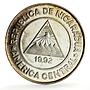 Nicaragua 250 cordobas Barcelona Olympics Royal Visit proof silver coin 1992