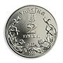 Ukraine 2 hryvnia Kindness to children boy & girl book flower nickel coin 2001