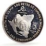 Nicaragua 250 cordobas Barcelona Olympics Royal Visit proof silver coin 1992