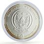 Rwanda 50 francs African Ounce Wildlife Lions Fauna F15 Variety silver coin 2010