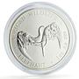 Zambia 5000 kwacha African Wildlife Elephant Fauna Matte silver coin 2002