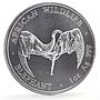 Zambia 5000 kwacha African Wildlife Elephant Fauna Matte silver coin 2002
