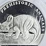 Cambodia 20 riels Prehistoric Monoclonius Dinosaurs PR68 PCGS silver coin 1995