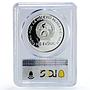 Vietnam 100 dong Prehistoric Gallimimus Dinosaurs PR69 PCGS silver coin 1994