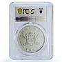 Macau 100 patacas Year of the Pig Lunar Calendar PR66 PCGS silver coin 1983