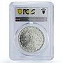 Egypt 50 pounds Anwar Sadat History Politics MS65 PCGS silver coin 2019