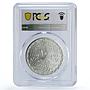 Egypt 100 pounds Anwar Sadat History Politics MS67 PCGS silver coin 2019