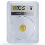 Laos 1000 kip Tiger Wildlife Conservation Animals Fauna PR69 PCGS gold coin 2003
