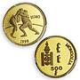 Mongolia 500 togrog Sumo Japanese Wrestling Sports PR68 PCGS gold coin 1998
