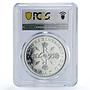 Monaco 50 francs Rainier III Reing History Politics MS68 PCGS silver coin 1975