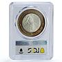 Mexico 50 pesos Revolution Ninos Heroes Politics MS65 PCGS bimetal coin 1993
