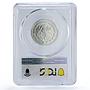 Mexico 1/4 onza Libertad Angel of Independence MS69 PCGS silver coin 1998