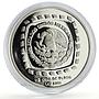 Mexico 2 pesos Senor de las Limas Precolombina Olmec proof silver coin 1996