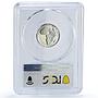 Chad 100 francs Robert F Kennedy History Politics PR64 PCGS silver coin 1970