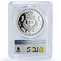 Egypt 5 pounds King Amenemhat III Ancient Treasures PR69 PCGS silver coin 1994