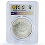 Libya Colonel Muammar Gaddafi History Politics X#4 UNC PCGS silver medal 1979