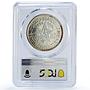 Morocco 500 francs Mohammed V Coinage Lec-293 MS64 PCGS silver coin 1956