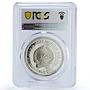 Mongolia 25 togrog UNICEF Save Children Child Year PR69 PCGS silver coin 1989