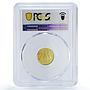 Turks and Caicos Islands 25 crowns Elizabeth II Matte MS69 PCGS gold coin 1975