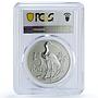 Trinidad and Tobago 5 dollars Ibis Matte Birds Fauna MS67 PCGS silver coin 1971